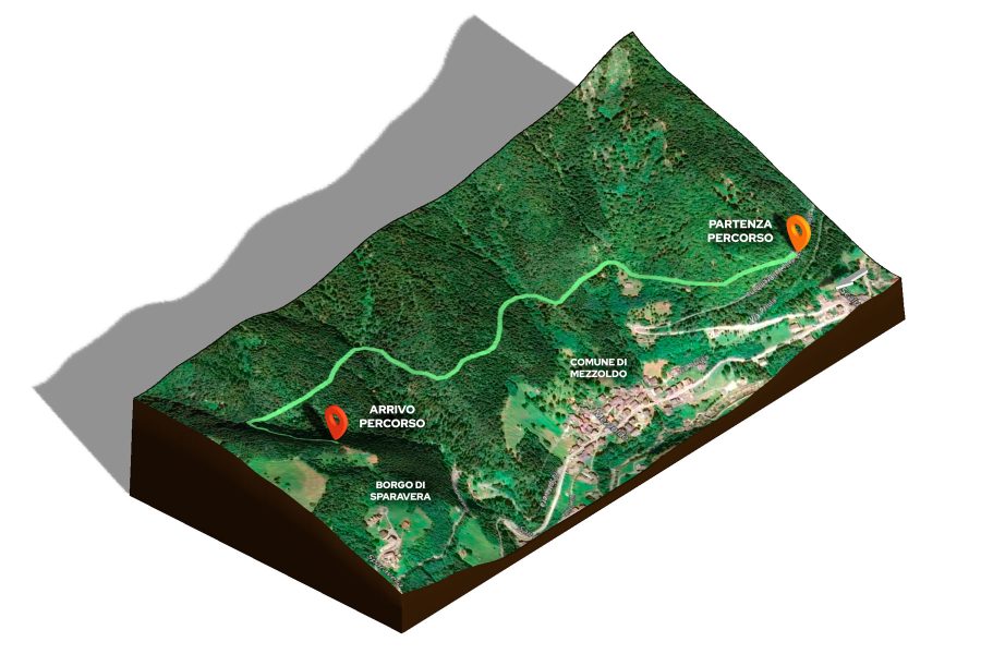 mappa percorso Capriolo Bosco di Mezzoldo